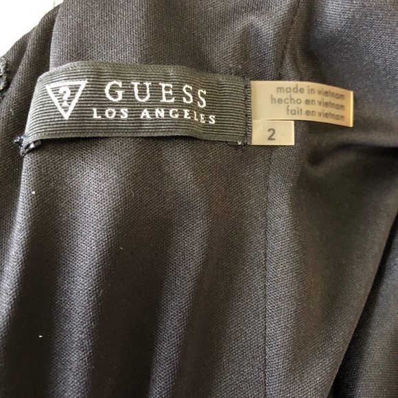 Guess, Floral Midi Dress, Black/Pink, Cross back, Size 2 - Picture 10 of 10